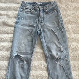 Elizabeth and James Faded Blue Ripped Boyfriend Jeans